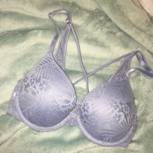 PINK light blue laced bra